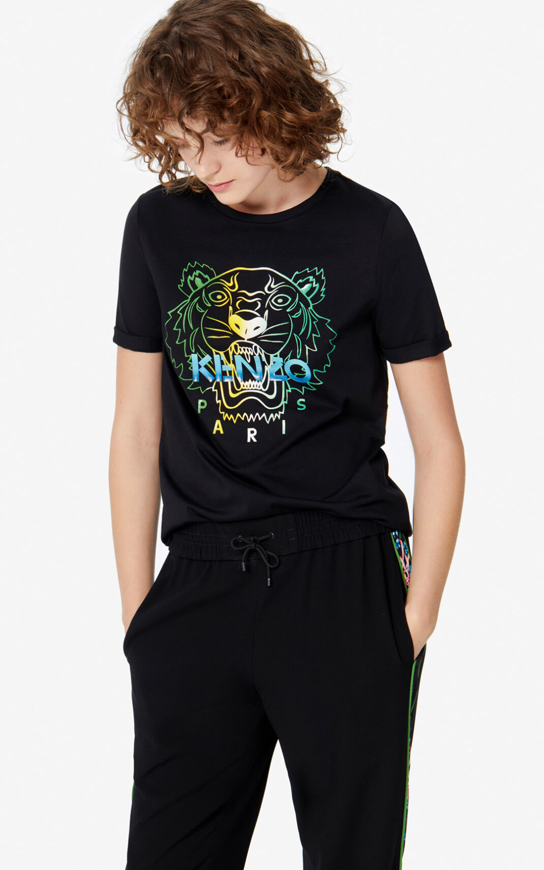 Kenzo Wet Tiger μπλουζακια γυναικεια μαυρα | GR040110